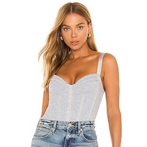 (NWT) CAMI NYC - grey jersey bodysuit (size M)